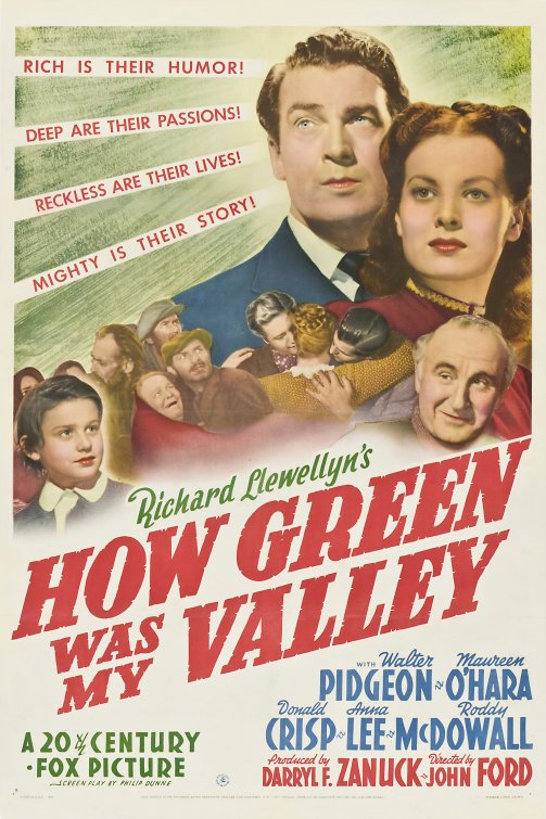 How Green Was My Valley ¡qué Verde Era Mi Valle 1941 Cine Didyme